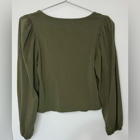 Banana Republic NWT Ruched Long Sleeve Puff Sleeve Top - Picture 2 of 3